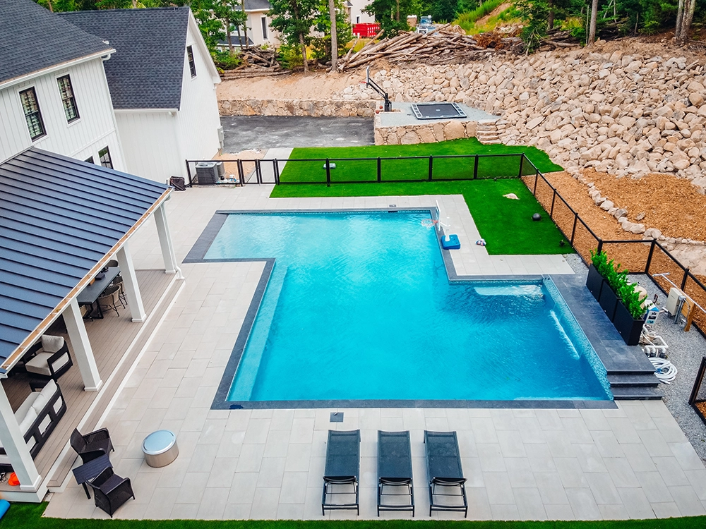 East Greenwich, RI z-shaped pool 4
